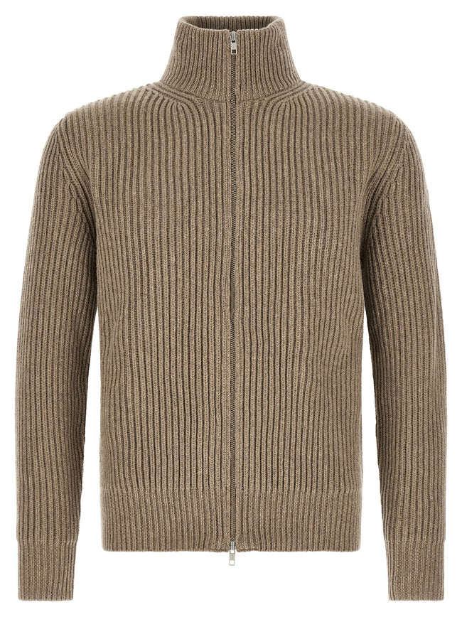MM6 Maison Margiela Beige Wollmantel Lang