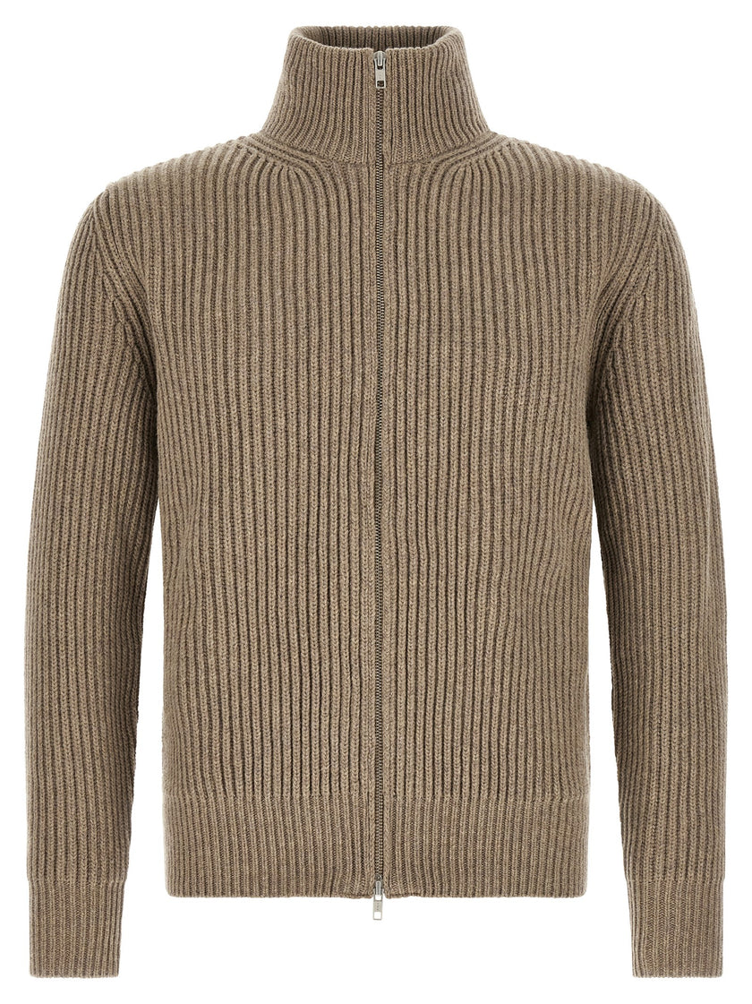 MM6 Maison Margiela Beige Wollmantel Lang