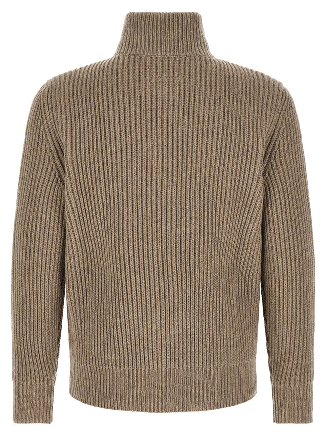MM6 Maison Margiela Beige Wollmantel Lang