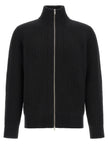 MM6 Maison Margiela Schwarze Wolljacke in voller Länge