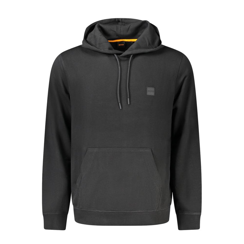 Hugo Boss Schwarzes Herren-Kapuzensweatshirt aus Baumwolle