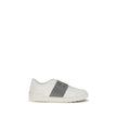 Valentino Garavani Silberne Kalbshaut Bos Taurus Sneakers mit niedrigem Schaft