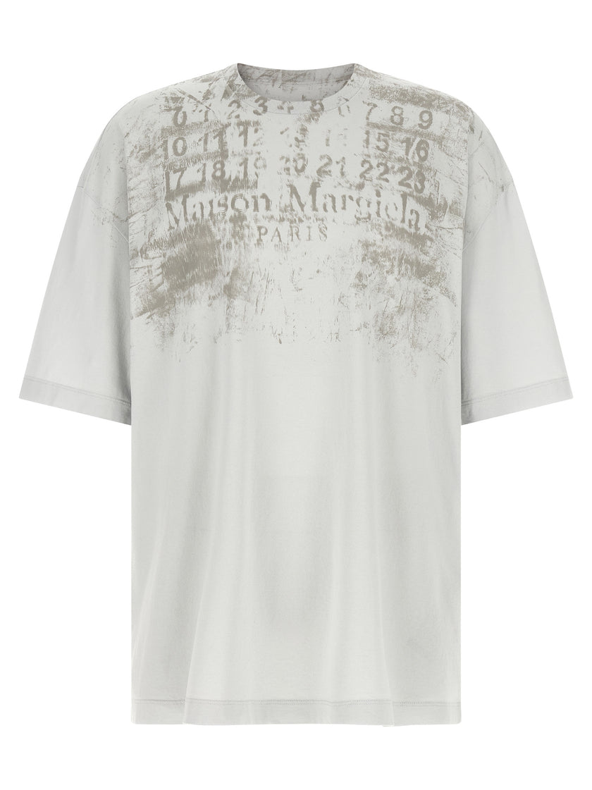 Maison Margiela Graues Baumwoll-T-Shirt