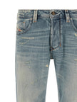 Diesel Blaue Jeans aus Baumwolle im geraden Schnitt