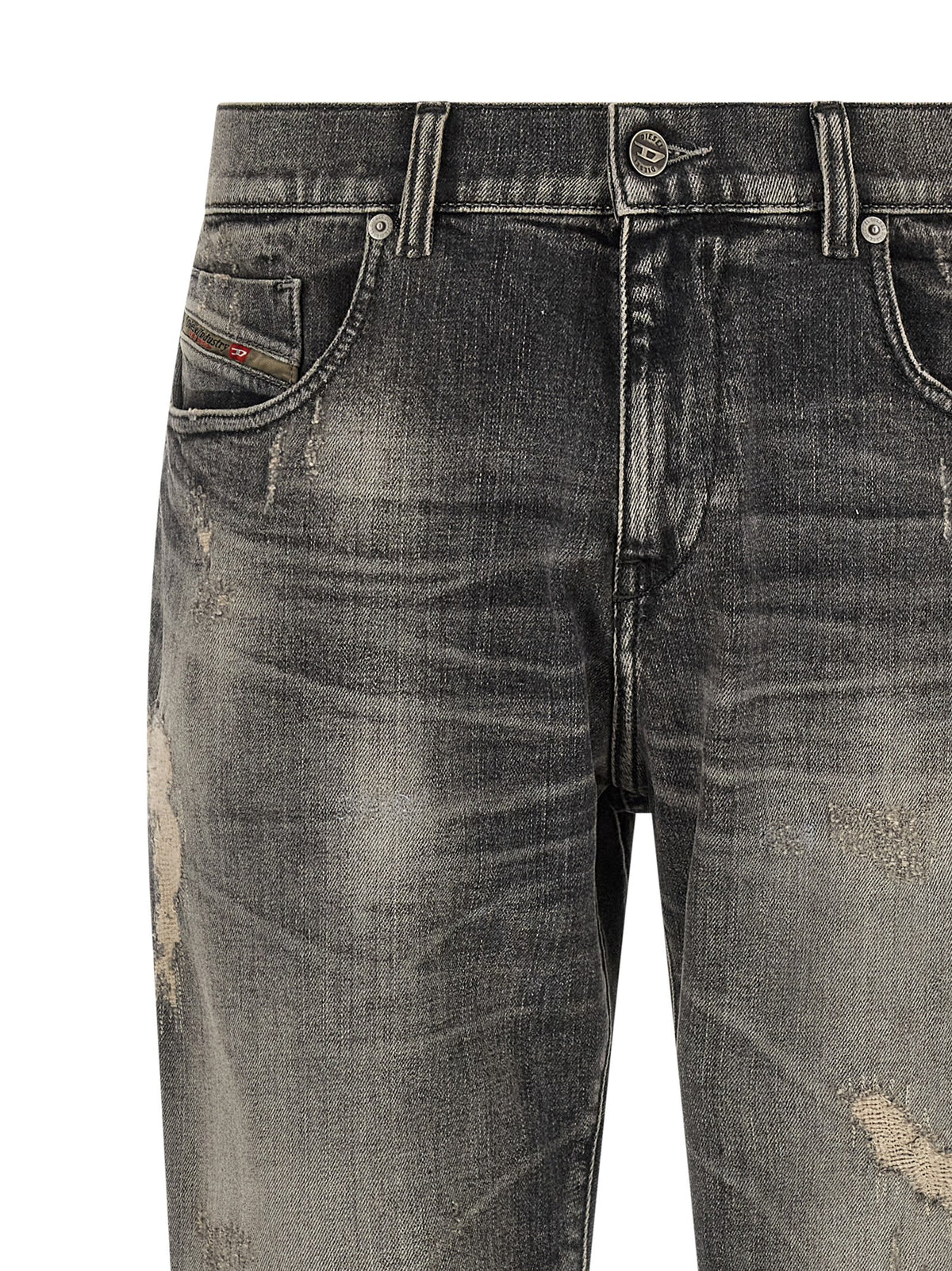 Diesel Grey Cotton Skinny Jeans