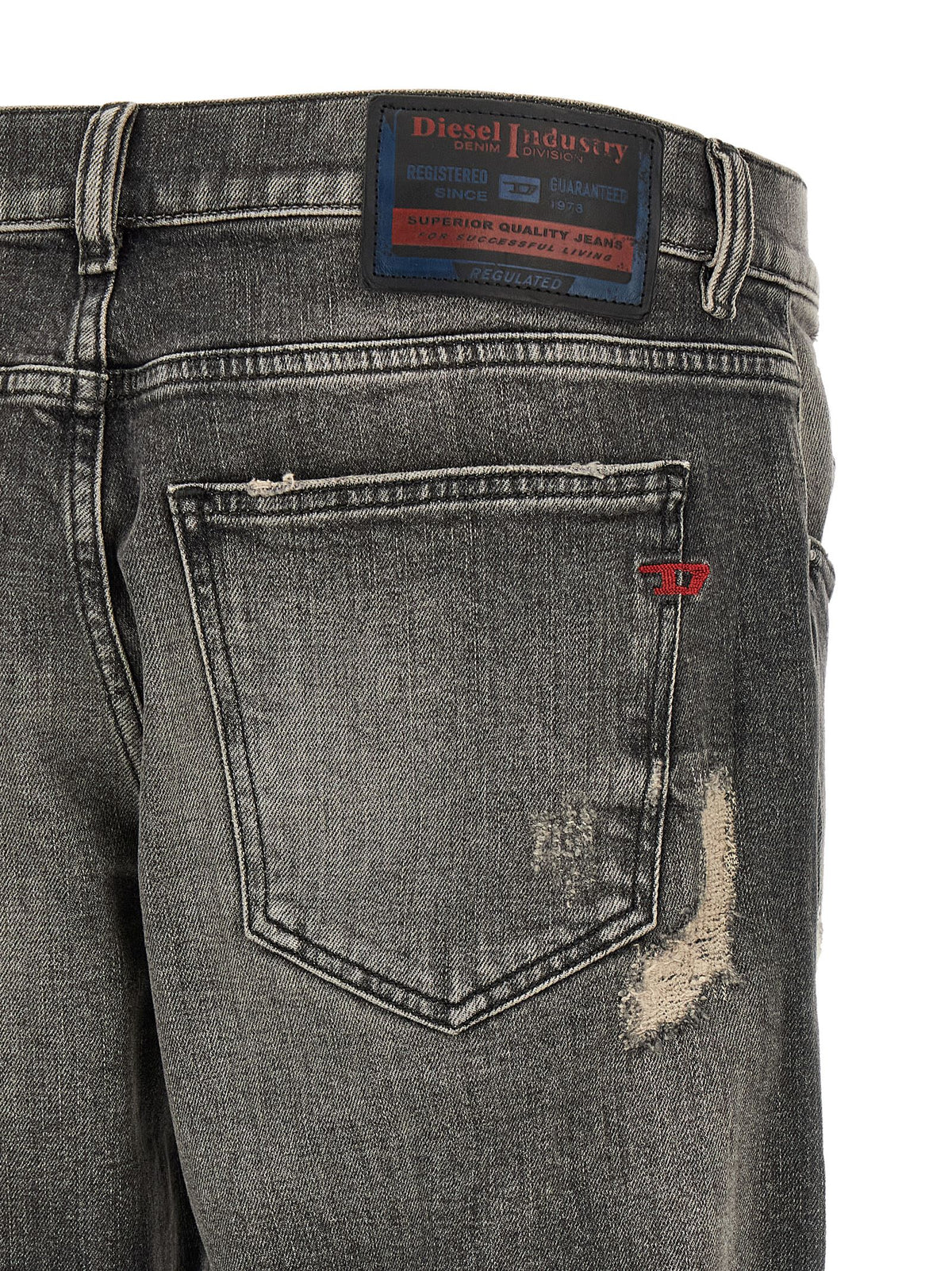 Diesel Grey Cotton Skinny Jeans