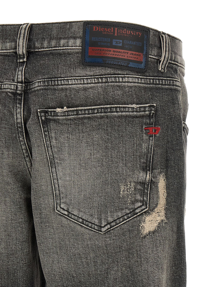 Diesel Gray Cotton Skinny Jeans