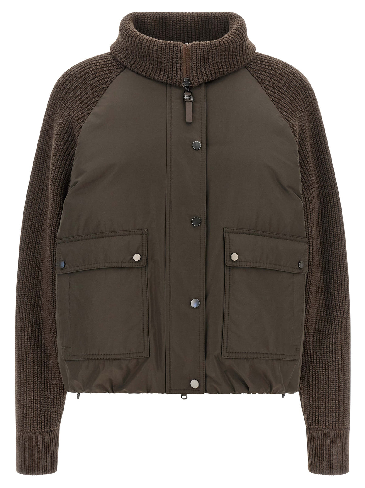 Brunello Cucinelli Full-Length Brown Cotton Jacket