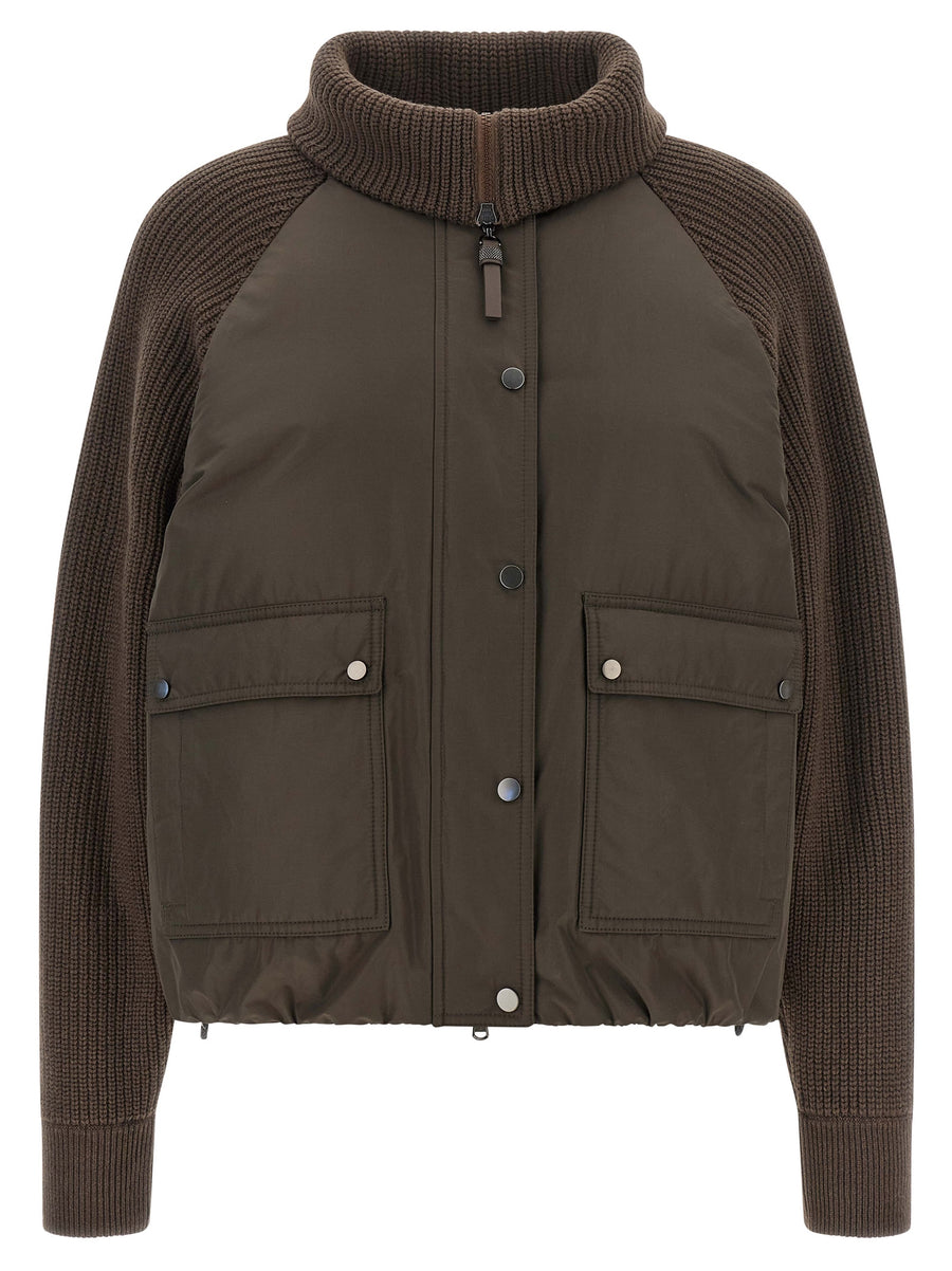 Brunello Cucinelli Full-Length Brown Cotton Jacket