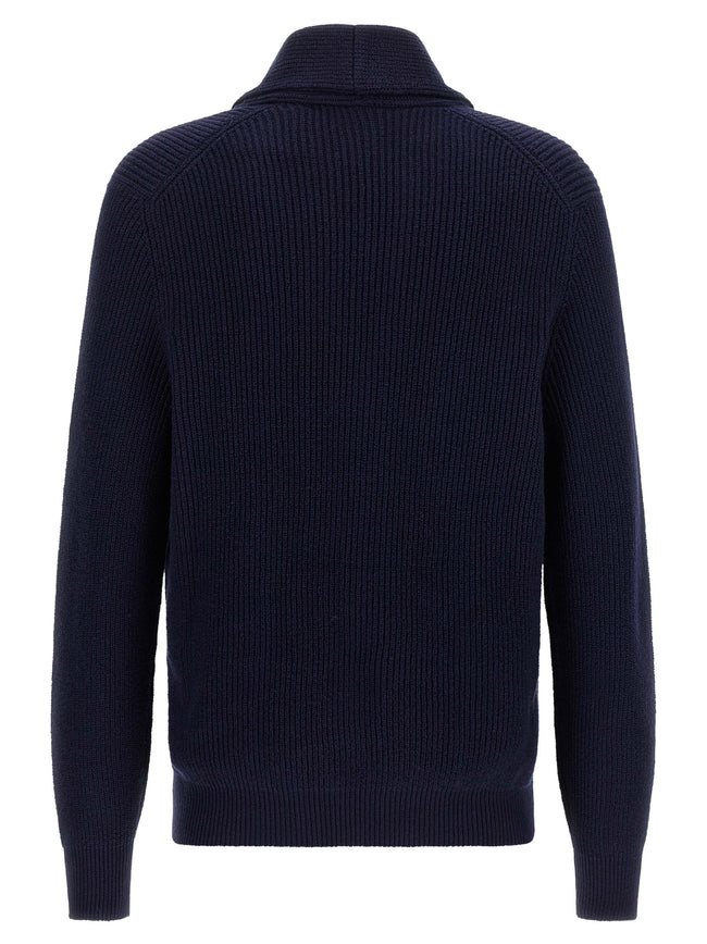 Brunello Cucinelli Blauer Baumwollcardigan