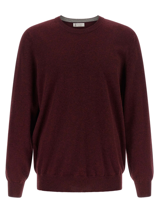 Brunello Cucinelli Cashmere Cardigan in Burgundy