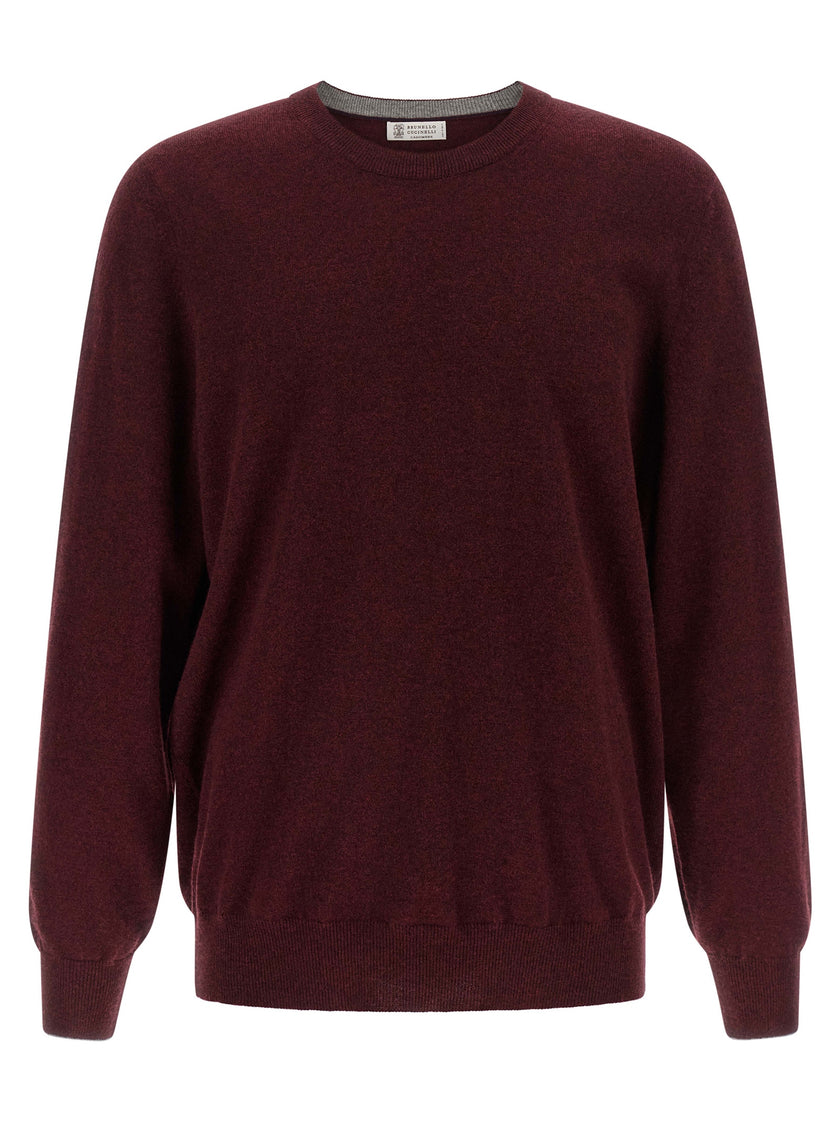 Brunello Cucinelli Kaschmir-Strickjacke in Bordeaux