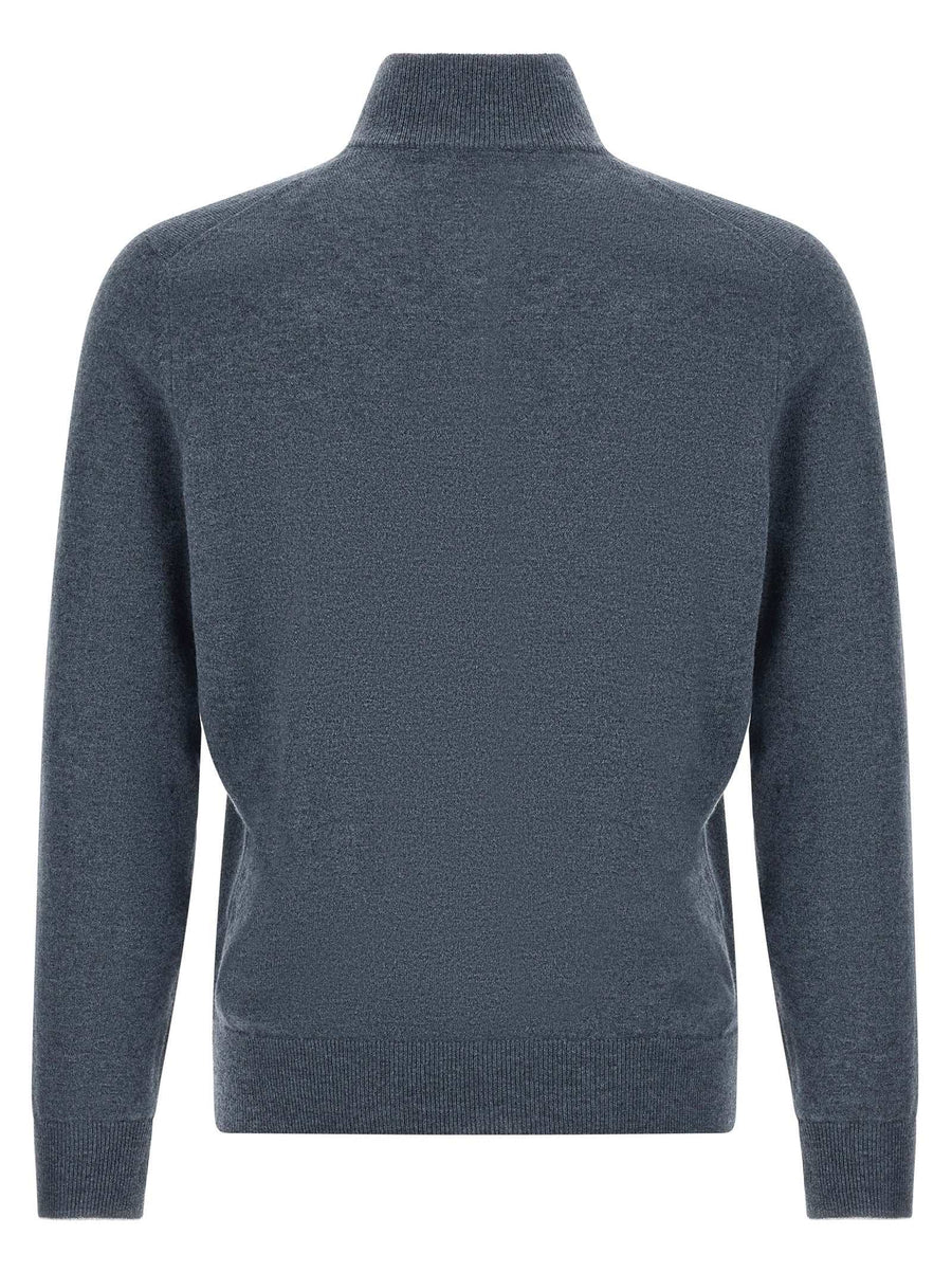 Brunello Cucinelli Blue Cashmere Cardigan