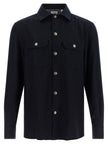 Brunello Cucinelli Blouse in Blue Virgin Wool