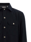 Brunello Cucinelli Blouse in Blue Virgin Wool