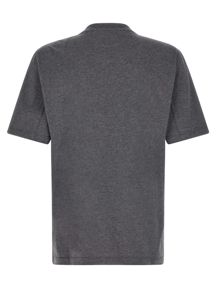 Brunello Cucinelli Graues Baumwoll-T-Shirt
