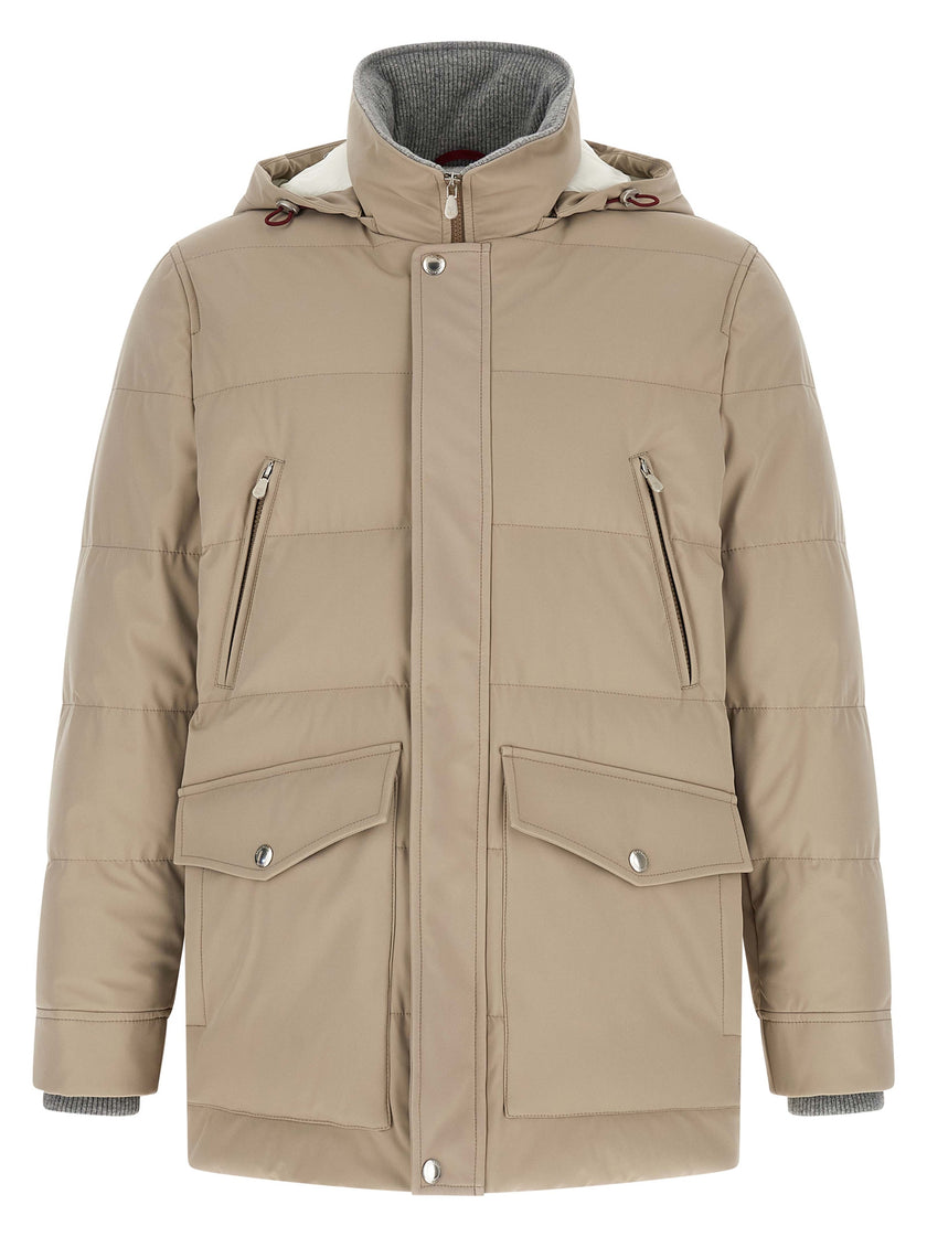 Brunello Cucinelli Beiger Polyamid-Parka