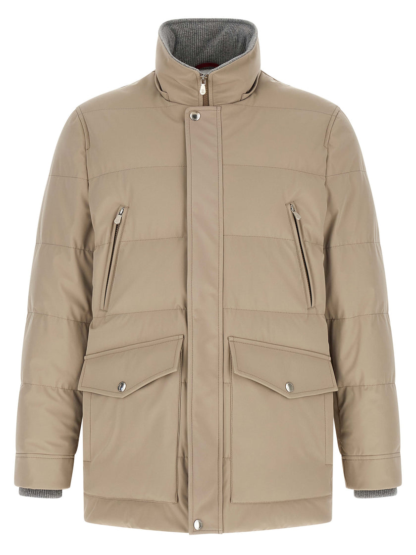 Brunello Cucinelli Beiger Polyamid-Parka