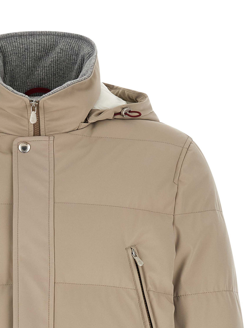 Brunello Cucinelli Beiger Polyamid-Parka