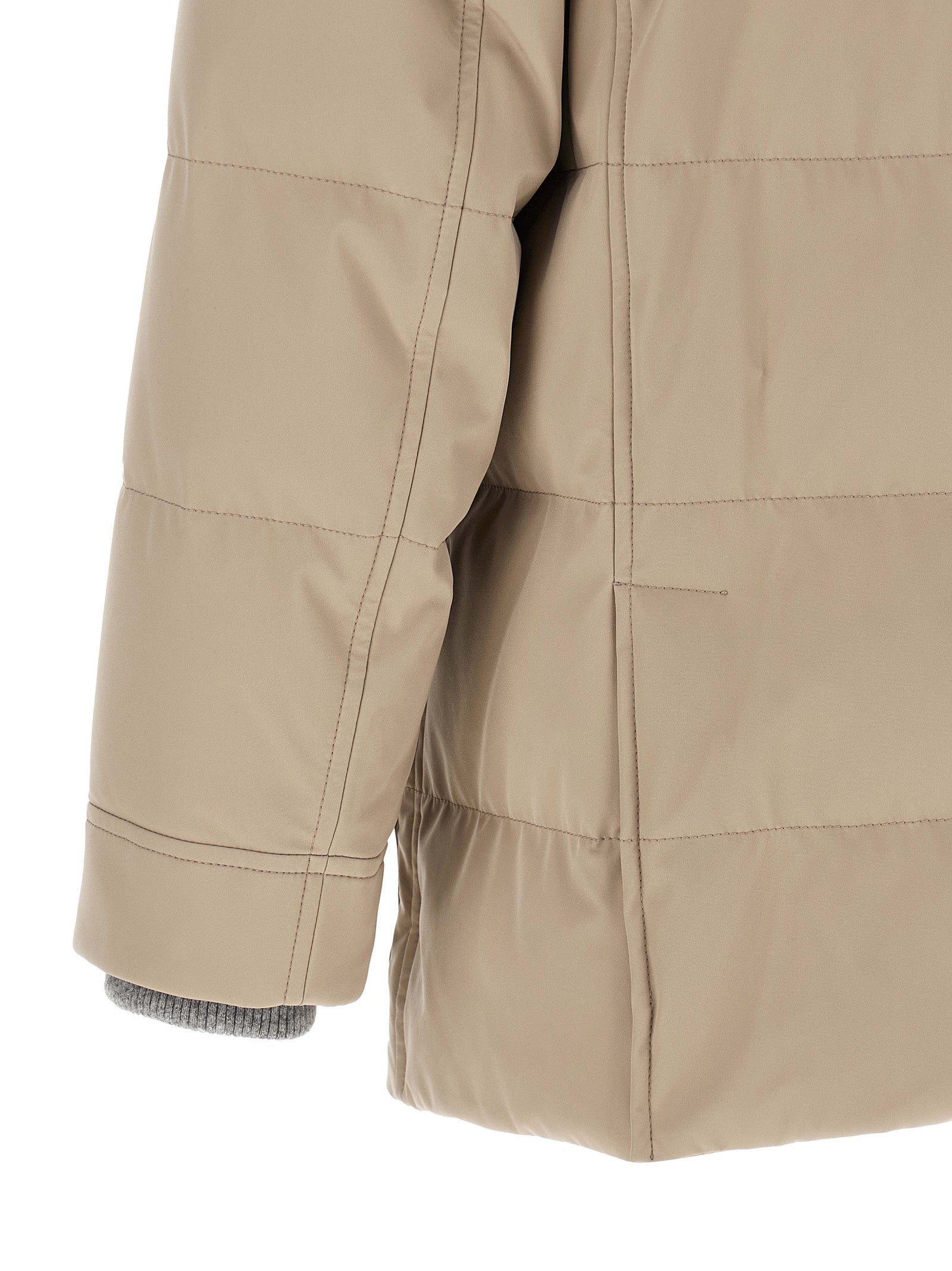 Brunello Cucinelli Beiger Polyamid-Parka