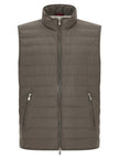 Brunello Cucinelli Ärmellose Zweifarbige Polyesterjacke