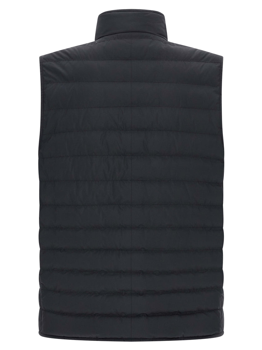 Brunello Cucinelli Sleeveless Blue Polyester Jacket