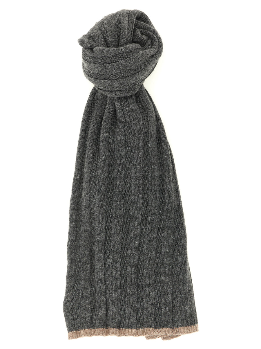 Brunello Cucinelli Grey Cashmere Scarf