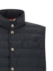 Brunello Cucinelli Sleeveless Blue Polyester Jacket