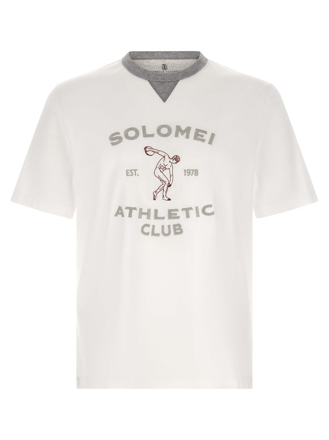 Brunello Cucinelli Weißes Baumwoll-T-Shirt
