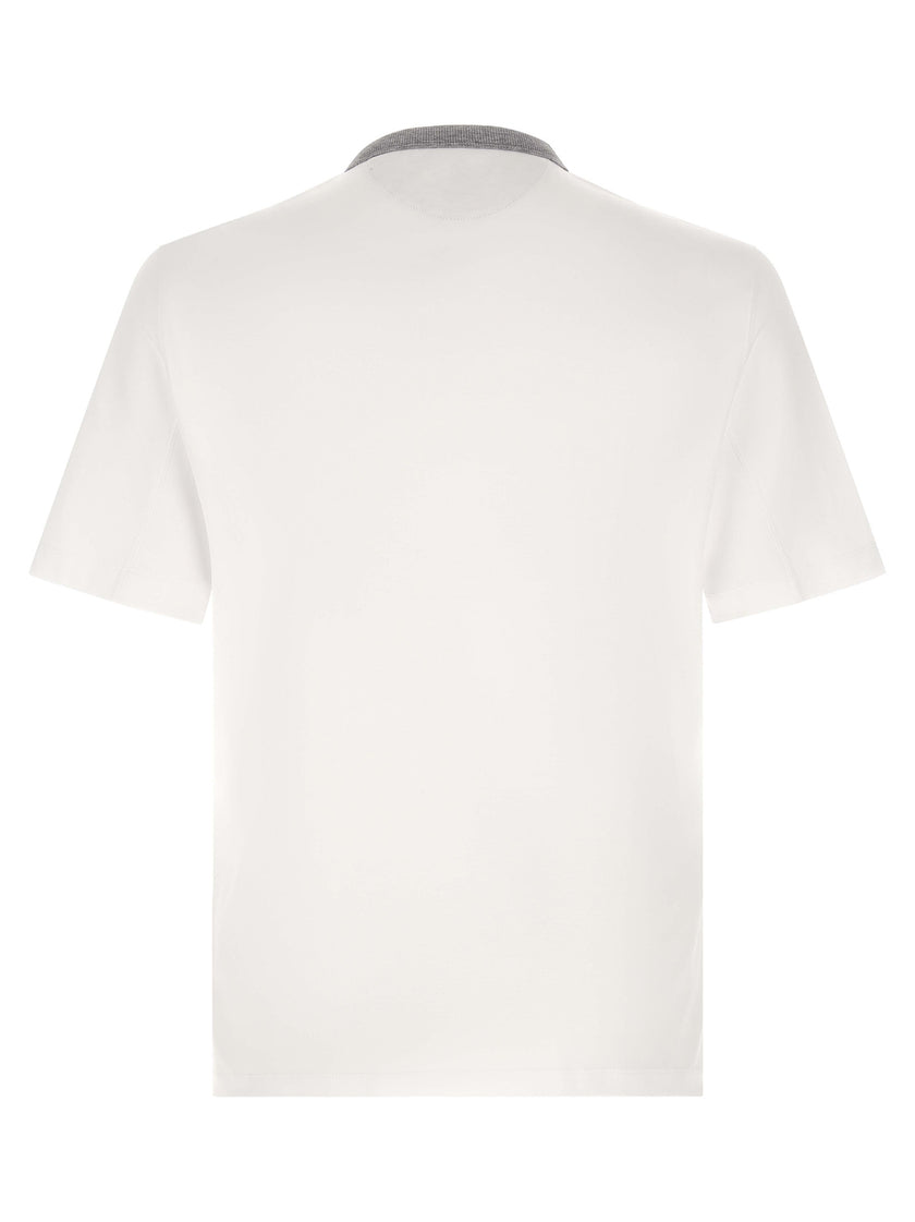 Brunello Cucinelli Weißes Baumwoll-T-Shirt