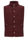 Brunello Cucinelli Ärmellose Jacke in Bordeaux aus Polyester