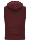 Brunello Cucinelli Ärmellose Jacke in Bordeaux aus Polyester