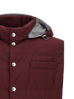Brunello Cucinelli Ärmellose Jacke in Bordeaux aus Polyester