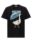Moschino Schwarzes Baumwoll-T-Shirt