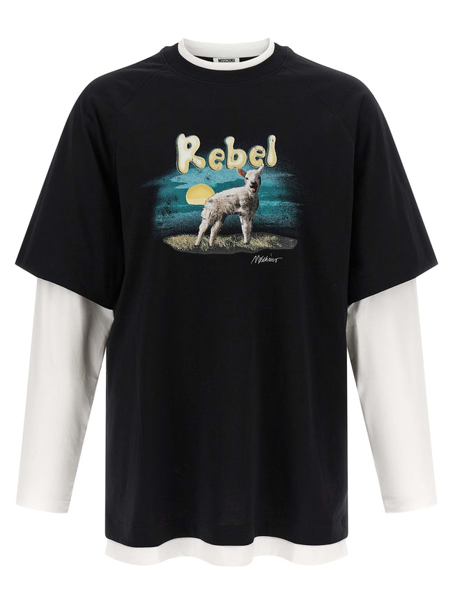 Moschino Mehrfarbiges Baumwoll-T-Shirt