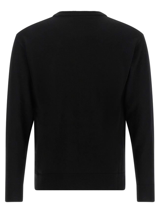Moschino Schwarzer Cardigan aus Schurwolle