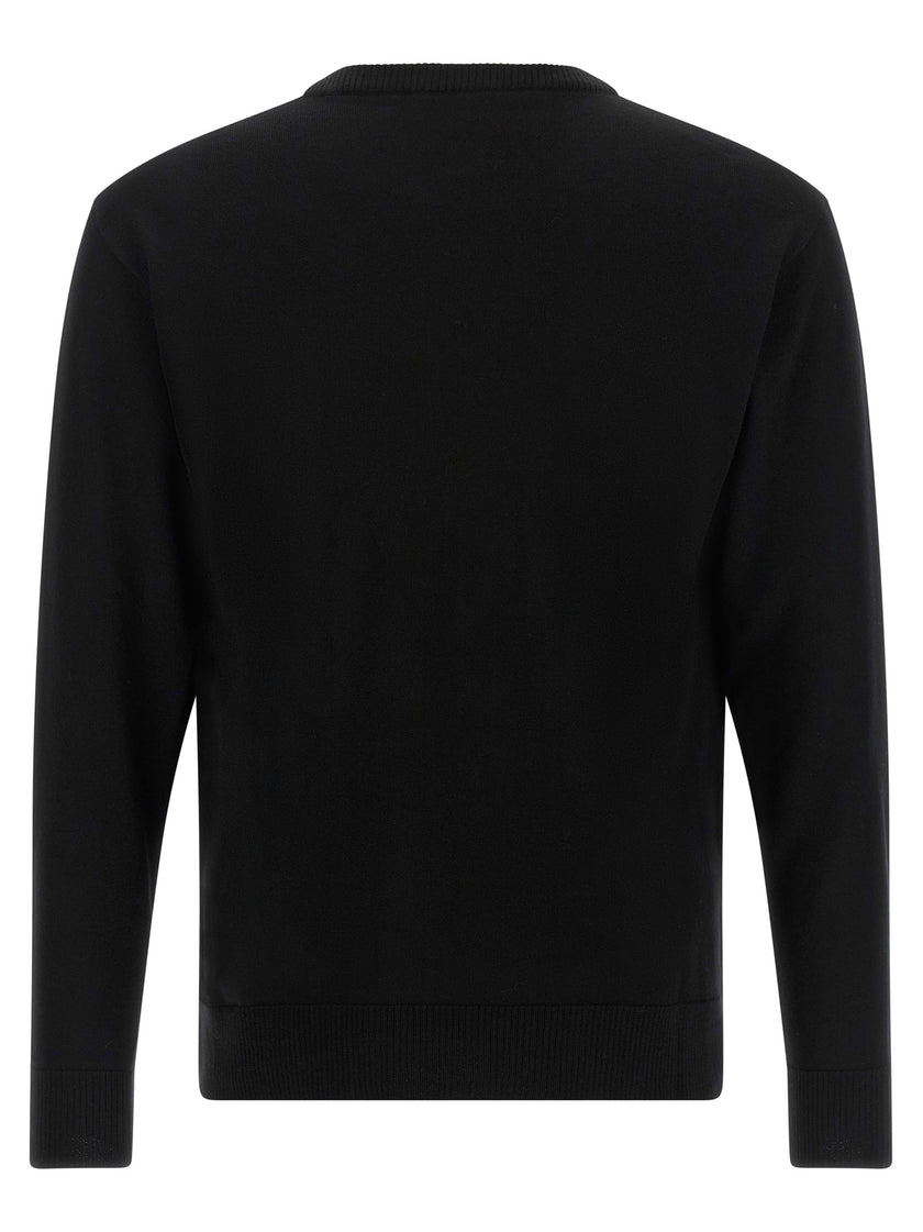 Moschino Schwarzer Cardigan aus Schurwolle