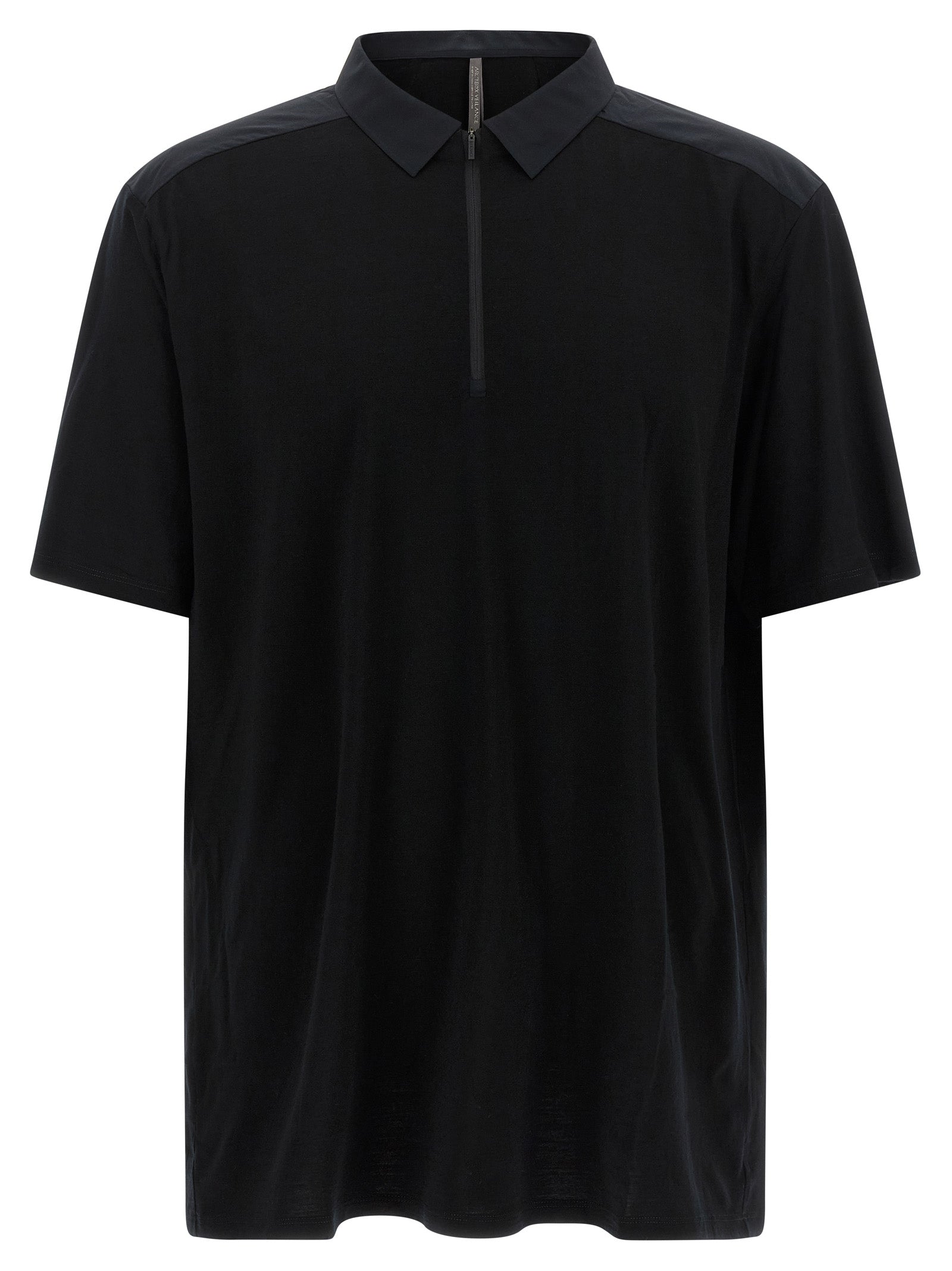 Arc'teryx Veilance Schwarzes Woll-Poloshirt