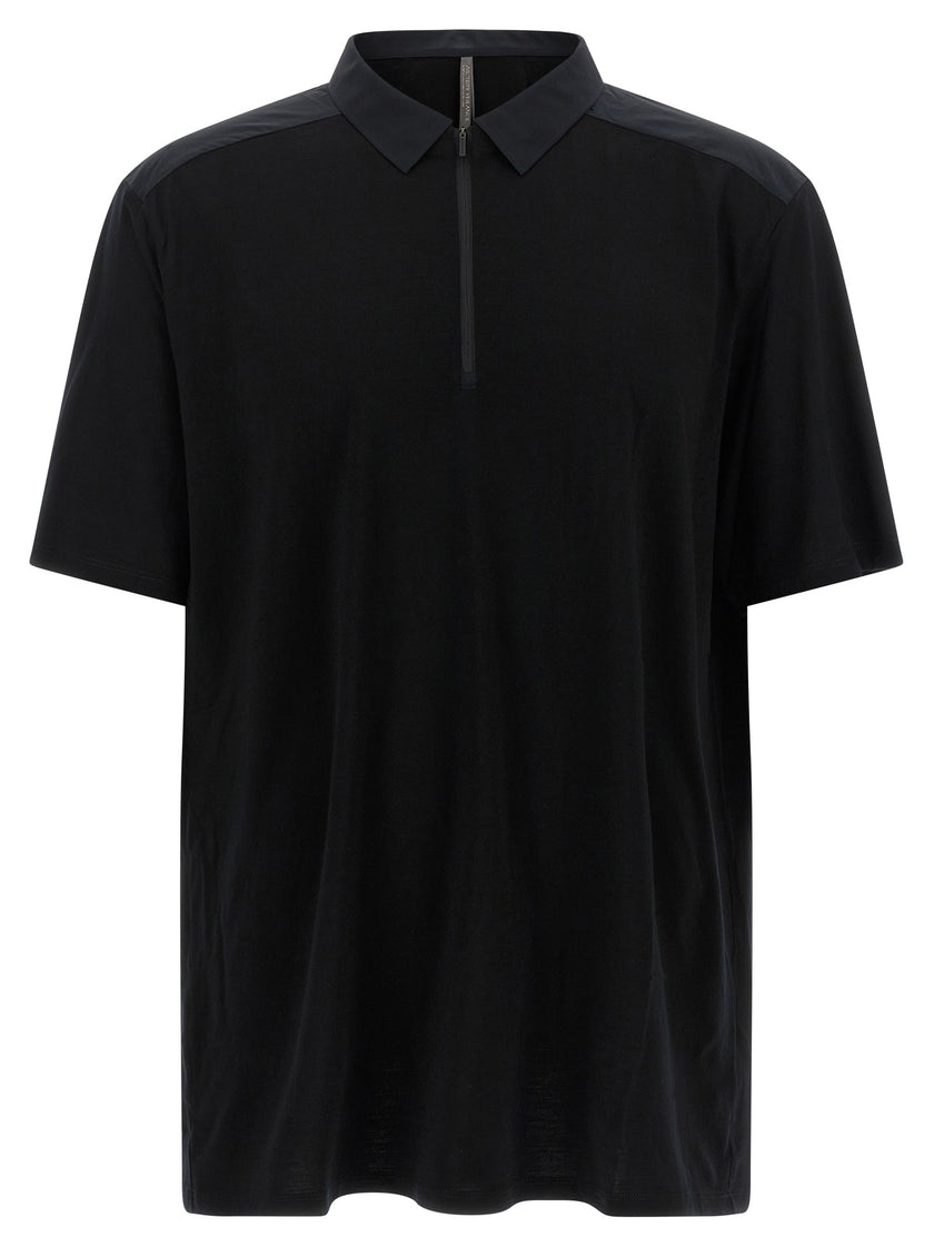 Arc'teryx Veilance Schwarzes Woll-Poloshirt