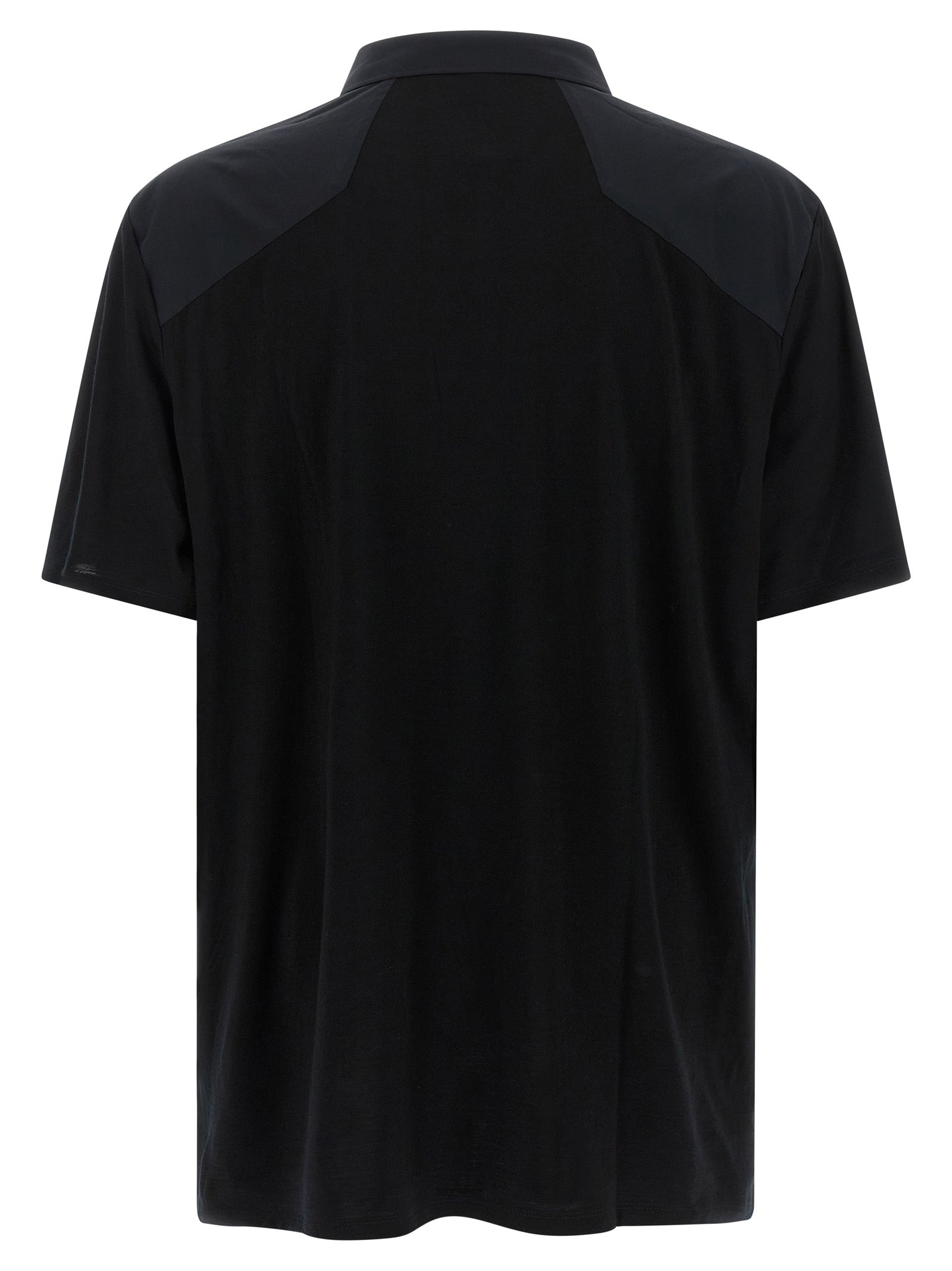 Arc'teryx Veilance Schwarzes Woll-Poloshirt