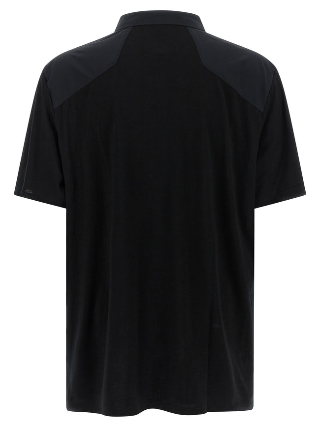 Arc'teryx Veilance Schwarzes Woll-Poloshirt