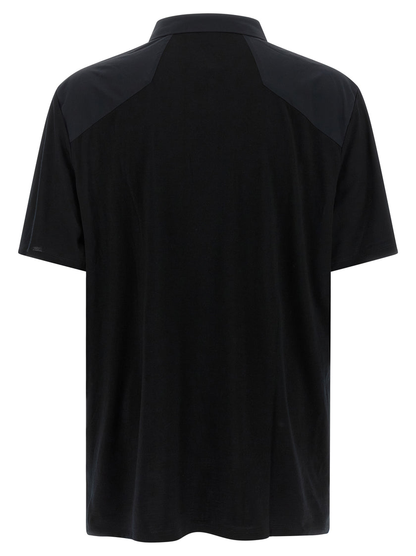 Arc'teryx Veilance Schwarzes Woll-Poloshirt