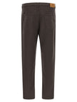 Brunello Cucinelli brown straight-leg cotton jeans
