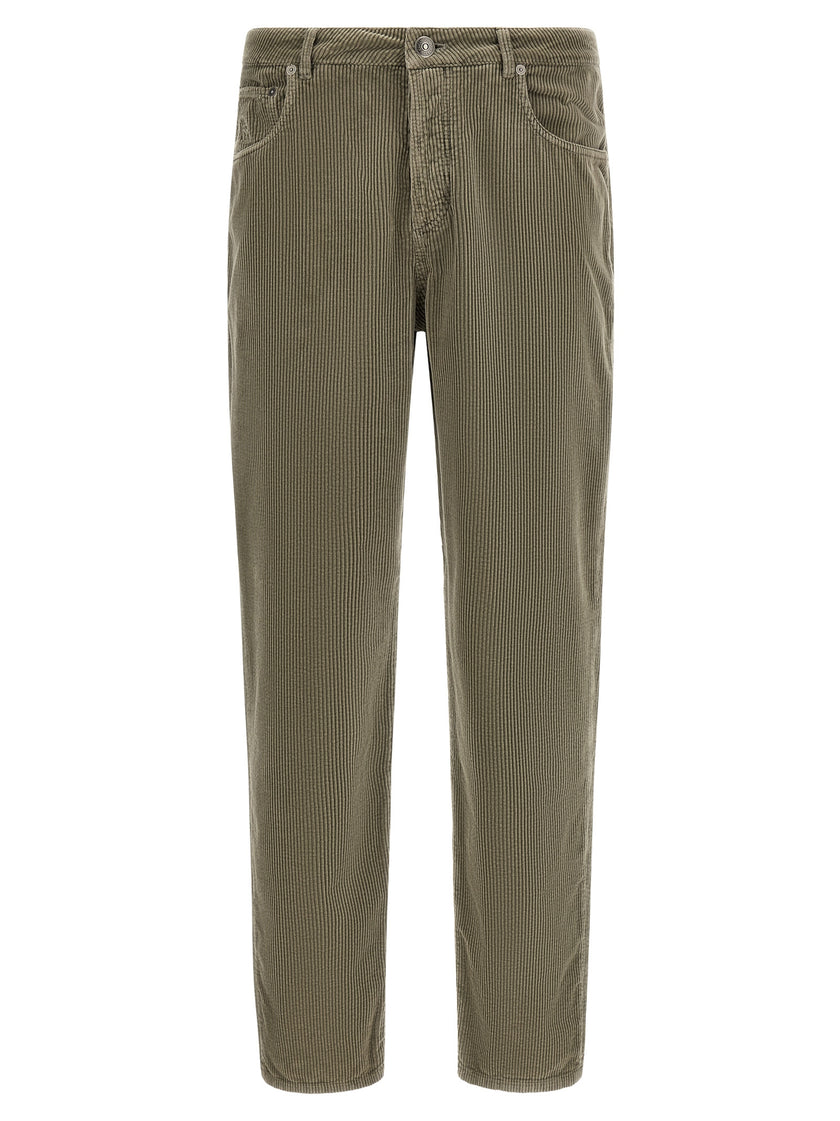 Brunello Cucinelli Zweifarbige Baumwoll-Freizeithose