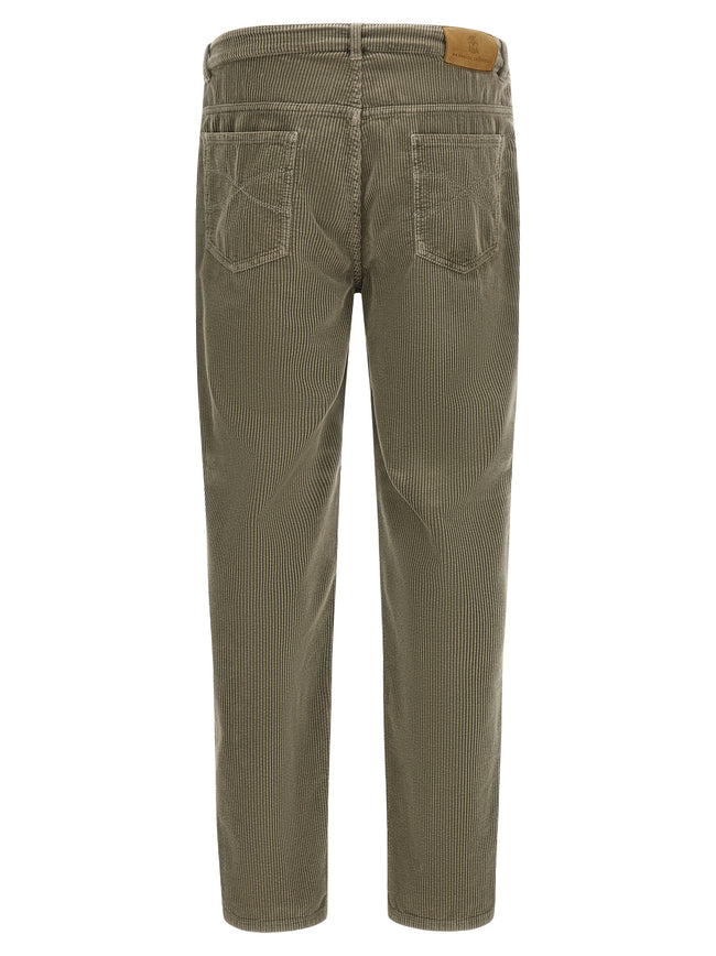 Brunello Cucinelli Two-Tone Cotton Casual Trousers