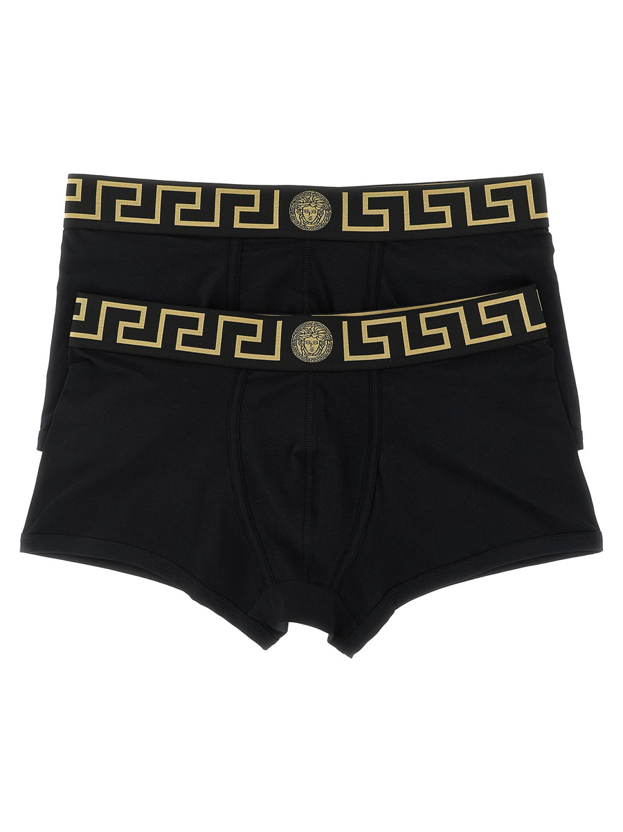 Versace Black Cotton Boxer Briefs