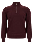 Brunello Cucinelli Kaschmir-Strickjacke in Bordeaux