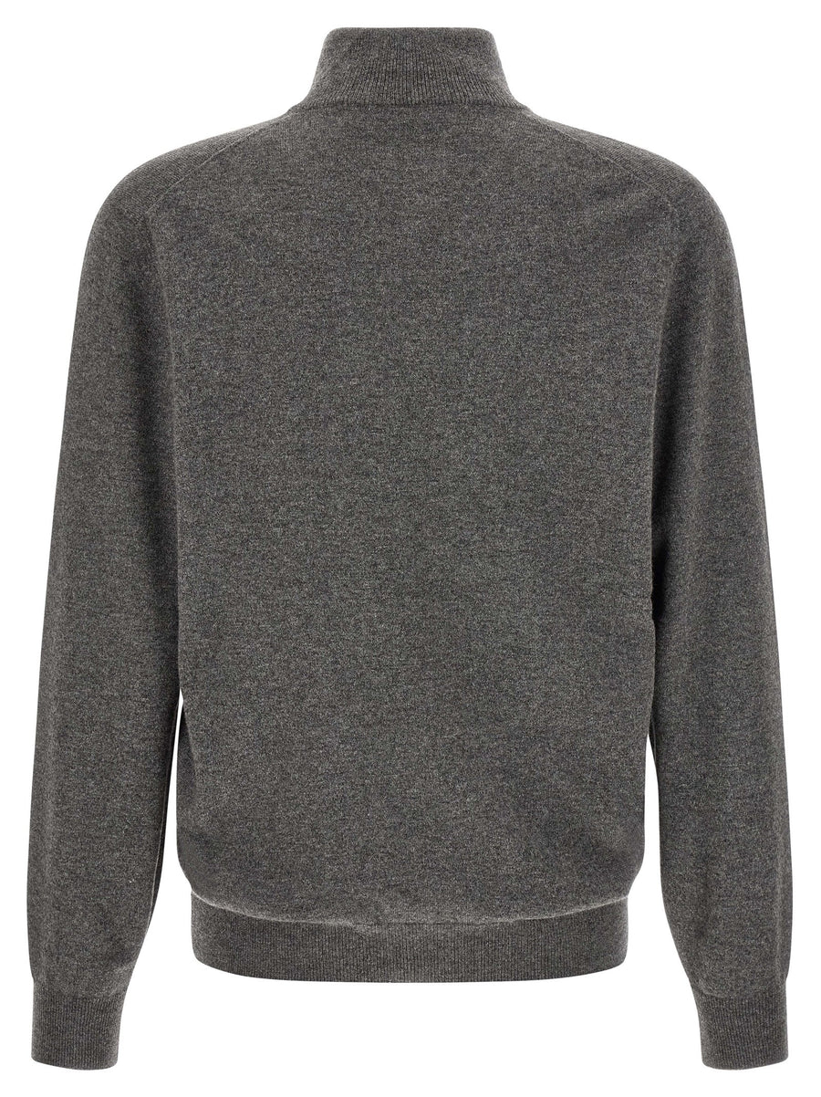 Brunello Cucinelli Grey Cashmere Cardigan