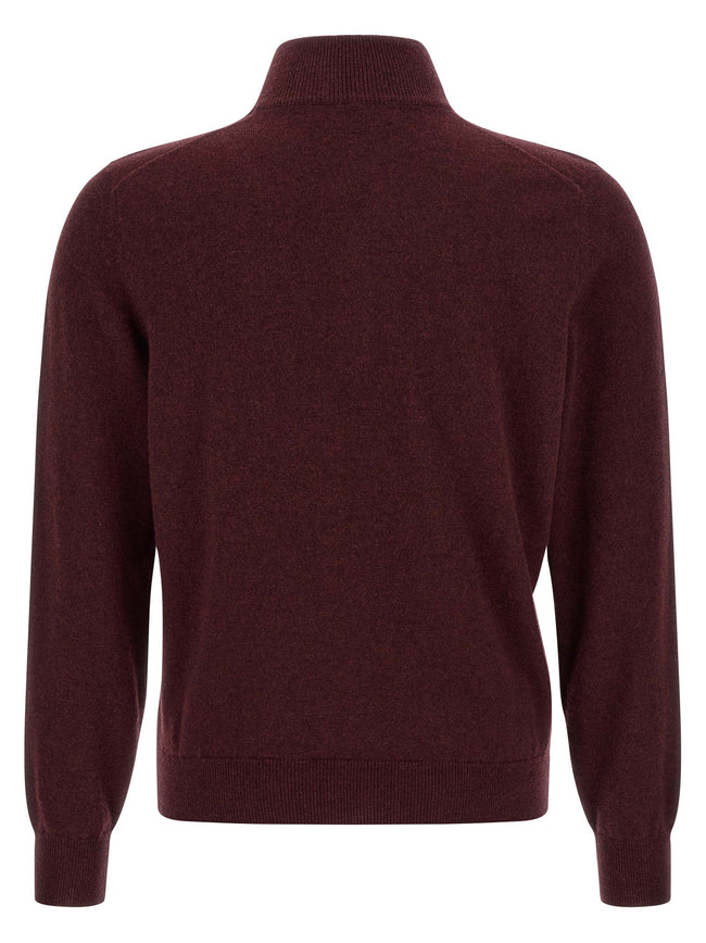 Brunello Cucinelli Kaschmir-Strickjacke in Bordeaux