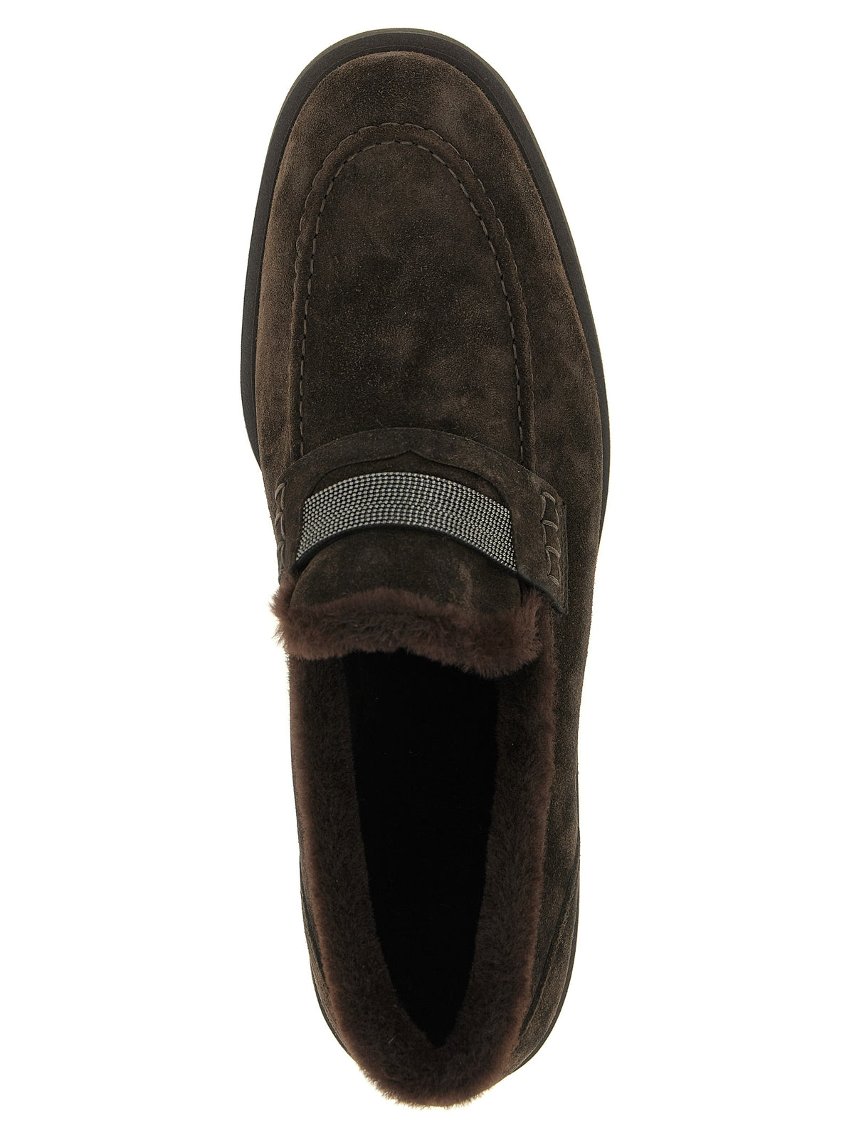 Brunello Cucinelli Brown Calfskin Slippers